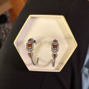 January 25: Garnet on Hematite Hoops